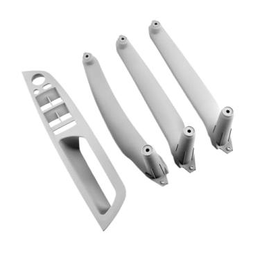 Imagem de 4 pçs kit lhd rhd motorista interno interruptor da janela da porta braço capa puxar alça substituição Compatível com bmw x5 x6 e70 e71 e72 2007-2013(Gray 4Pcs LHD)
