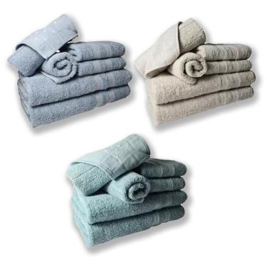 Imagem de Jogo De Toalhas 6 Banhos 6 Rostos 6 Grande Grossa