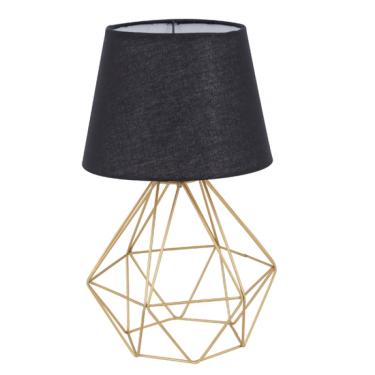 Imagem de Abajur Aramado Diamante Dourado/Preto