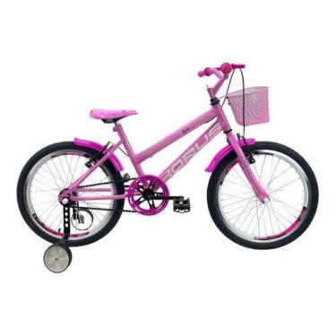 Imagem de Bicicleta Infantil Aro 20 Feminina - Route Bike - Aro Aero Horus - Cestinha - Rodinha Lateral Rosa