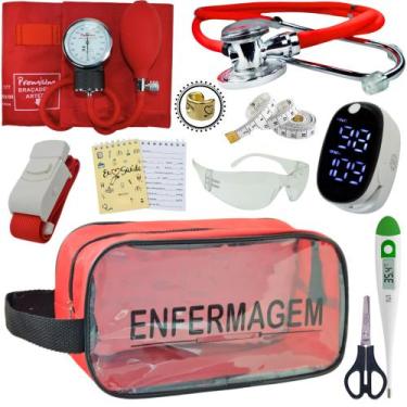 Imagem de Kit Enfermagem Aparelho Pressão Esteto Frete Grátis Promocao - Love Sa