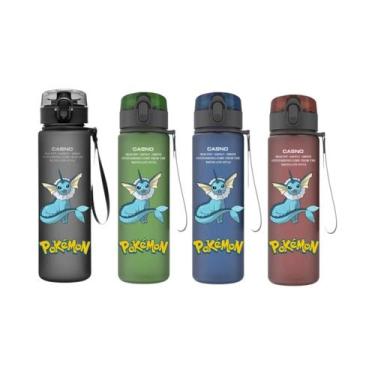Imagem de Garrafa De Água Plástica De 560ML Do Pokémon Pikachu, Squirtle E Bulba