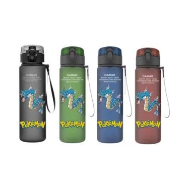 Imagem de Garrafa De Água Plástica De 560ML Do Pokémon Pikachu, Squirtle E Bulba