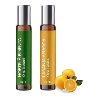 Imagem de Kit 2 Óleos Essenciais Menta Piperita E Laranja Roll On 10Ml - Essênci