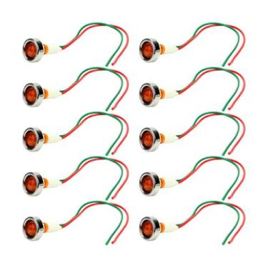 Imagem de 10X Lâmpada Sinaleiro Olho De Boi Xd10-7 / 12V - Amarelo - Chipsce