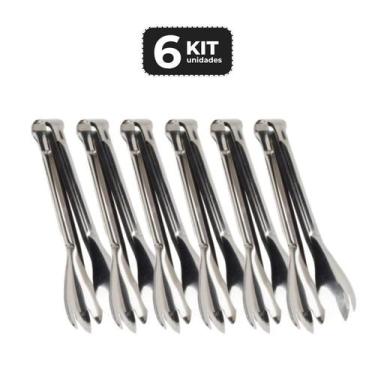 Imagem de Kit 6 pegador de salada inox 20 cm - Chef Line