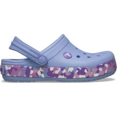 Imagem de Sandália Crocs Crocband Glow Confetti Band Clog K Blue Haze/Multi-Unissex