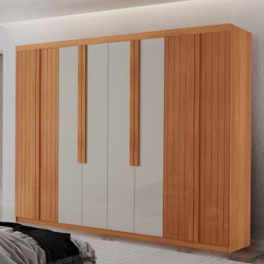 Imagem de Guarda Roupa Casal Levi MDF com 8 Portas 4 Gavetas Moderna Mobilia