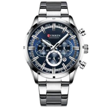Imagem de Relógio CURREN 8355 Masculino Quartz Aço Inoxdável, Prata