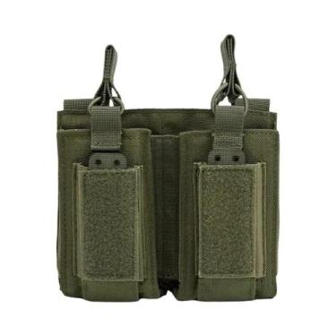 Imagem de Bolsa Dupla Para Carregadores 9mm M4 M14 M16 Molle, Coldre Aberto Para