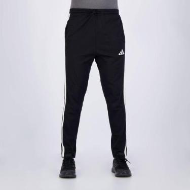Imagem de Calça Adidas Single Jersey 3 Listras Masculina, Preto, GG