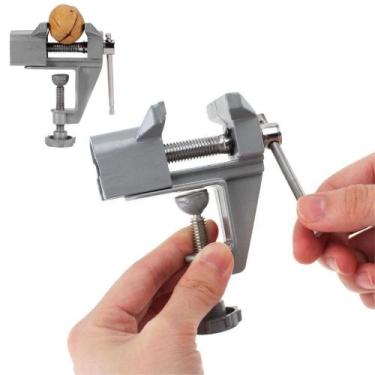 Imagem de Morsa Mini Torno de Bancada 35mm Portátil Ajustável em Aço Carbono par