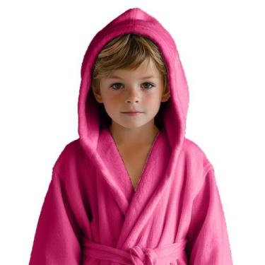 Imagem de Roupão Infantil e Juvenil Masculino Com Capuz De Microfibra Saída De b