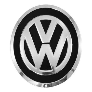 Imagem de Calotinha Calota Central Meio Tampa Roda Up Emblema Vw Preto - DCAPS