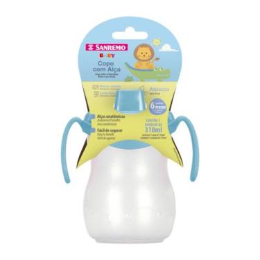Imagem de Copo Infantil Transição Treinamento com Alças e Bico 310ml - Sanremo