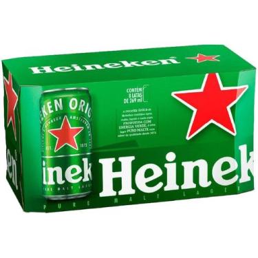 Imagem de Cerveja Heineken Puro Malte Lager 8 Unidades - Lata 269ml