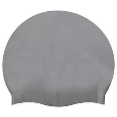 Imagem de Touca de Natação de Silicone Colorido - KOPECK, Cinza claro