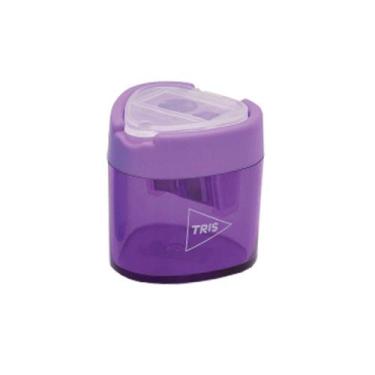 Imagem de Apontador com Depósito Duplo Triangular Roxo - Tris