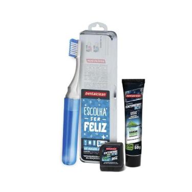 Imagem de Dentalclean Kit Viagem Escova Dental + Fio Dental + Creme Dental