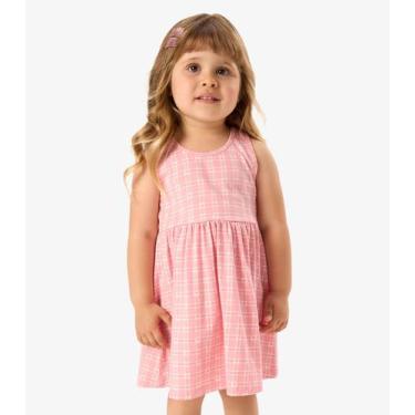 Imagem de Vestido Infantil Cotton Leve Estampado Rovi Kids Rosa, 6, Rosa