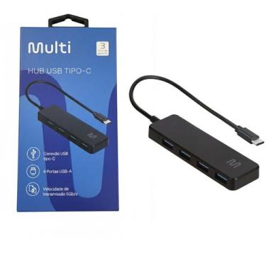 Imagem de Hub Tipo-C 4 Portas USB 3.0 AC445 Compatível Windows/mac Os - MULTI