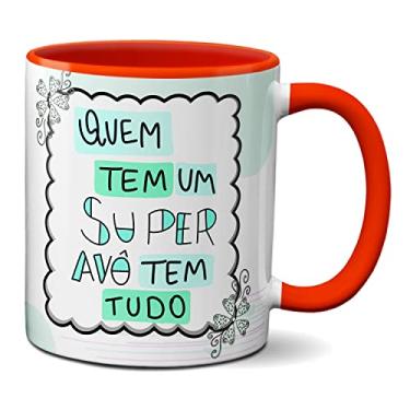 Imagem de Caneca Feliz Dia Dos Avós Quem Tem Um Super Avô Tem Tudo (Vermelha)