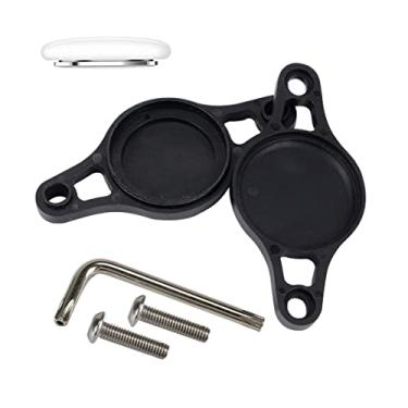Imagem de Tobefore AirTag Suporte de bicicleta oculto com parafusos antirroubo antivibração à prova d'água GPS rastreador de bicicleta acessórios escondidos AirTag sob a gaiola de garrafa de bicicleta capa protetora para parafusos AirTag incluídos