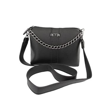 Imagem de Bolsa Retta Kiara Transversal Pequena Preta (Preta)