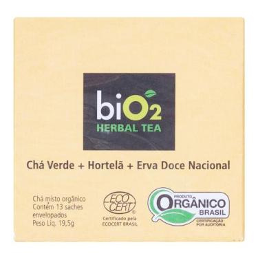 Imagem de Chá Verde Orgânico Com Hortelã E Erva Doce Bio2 Herbal Tea 19,5G