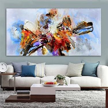 Imagem de TORALF Color Block Art Tela Colorida Pintura Cartazes e Impressões Wall Art Pictures para Decoração de Parede da Sala de Estar