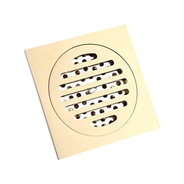 Imagem de Piso de drenagem de chuveiro quadrado com tampa removível invisível anti-odor de padrão de filtro Home Hotel Acessórios de banheiro Qualidade de latão