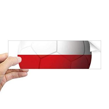 Imagem de DIYthinker Adesivo retangular de para-choque com a bandeira nacional da Polônia de futebol americano