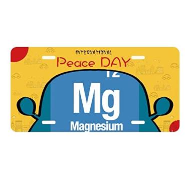 Imagem de DIYthinker Mg Magnésio Elemento Químico Placa de Licença Etiqueta Decoração de Carro Dia da Paz
