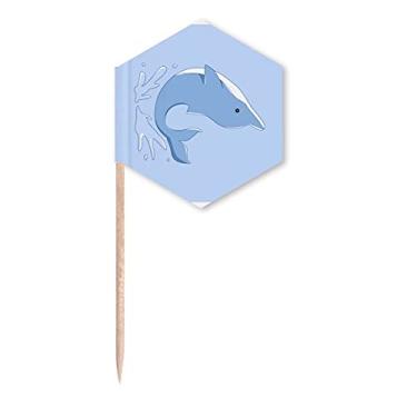 Imagem de Pulando golfinho Spray Destreza Palito Bandeiras de Cupcake Picks Festa Celebração