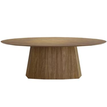 Imagem de Mesa Sala de Jantar 8 Lugares 250cm Tampo Oval Talocan Nogueira G13 - Gran Belo