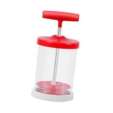 Imagem de Fenteer Espuma de leite manual, misturador de creme diy, dispensador profissional de chantilly diy, espuma de bomba manual para cozinha, Vermelho