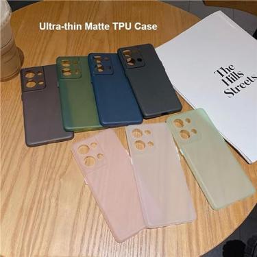 Imagem de HANPINYOU Ultra-Thin Matte Skin Anti-Fingerprint TPU Protection Case For Oppo Reno 10 9 8 Reno10 Pro Plus Lite 5G Back Camera Cover Bumper Shell (Reno 10 Pro,Black)