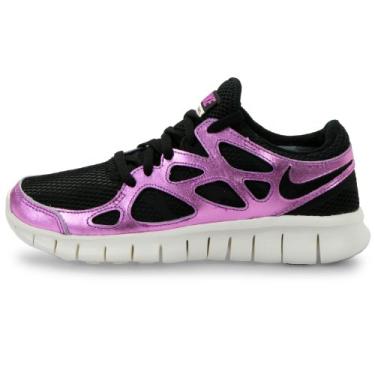 Imagem de Nike Women's Free Run+ 2 Premium - Black/Laser Purple-sail 555340-001 Sz 7