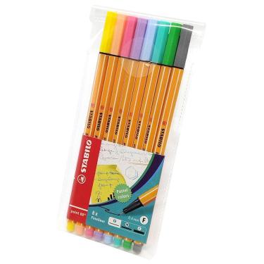 Imagem de Caneta Hidrográfica Stabilo Point 88 0.4mm - 8 Cores PASTEL