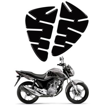 Imagem de Protetor Tanque Adesivo Em 3D Lateral Moto Transparente Preto