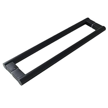 Imagem de Maçaneta de porta, 60 cm de comprimento, puxador de porta de grau comercial, puxador de porta push pull de trás para trás, puxador de porta de celeiro, puxadores de vidro/C/80 cm (C 60 cm)