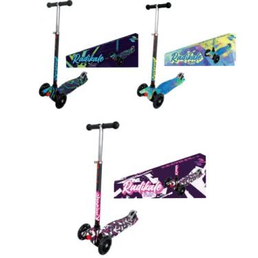 Imagem de Unitoys Patinete Abstract - 3 Rodas Com Led, Freio Cromado, Ajustável, Sortidos