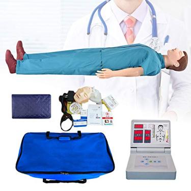 Imagem de Modelo de anatomia, auxiliares de ensino médico modelo CPR, manequim de treinamento de primeiros socorros para RCP, com feedback de monitoramento manequim CPR para treinamento profissional