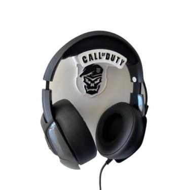 Imagem de Suporte De Parede Headset call of duty Com Fita Dupla Face Branco - Ma