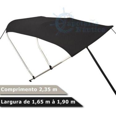 Imagem de Capota Toldo Nautico 3 Arcos 2,35m Comprimento P/ Lanchas, Barcos de A