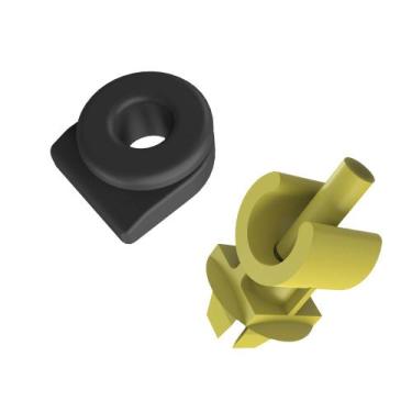 Imagem de Kit Grampos Presilhas Suporte Para Haste Vareta Capô Gol Saveiro Voyag