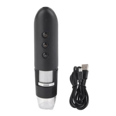 Imagem de Detector de Couro Cabeludo Ampliação de 800X Microscópio Eletrônico Detector de Folículo de Couro Cabeludo Analisador Multifuncional de Saúde de Folículo Capilar Com Luz LED Branca