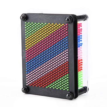 Imagem de 3D, Pin Art, Escultura de Brinquedo para Crianças e Adultos, Alfinetes de Plástico Duráveis, Moldura Transparente, ótimo para Casa ou Escritório Com Estimulação Tátil, (Trompete