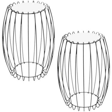 Imagem de Kit Mesa Apoio Lateral 43 cm Tampo Vidro Branco Base Metal Preto Nacc 