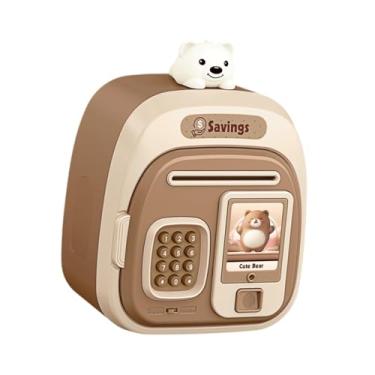 Imagem de Generic Cofrinho Eletrônico Cofrinho Crianças Senha Modo Duplo Senha para Crianças, Marrom